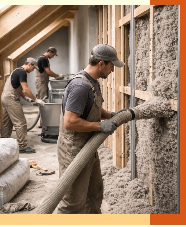 Утепление таунхауса эковатой в Луховицах от 2276 руб./м² — монтаж и задувка | ТепломастерЛхв