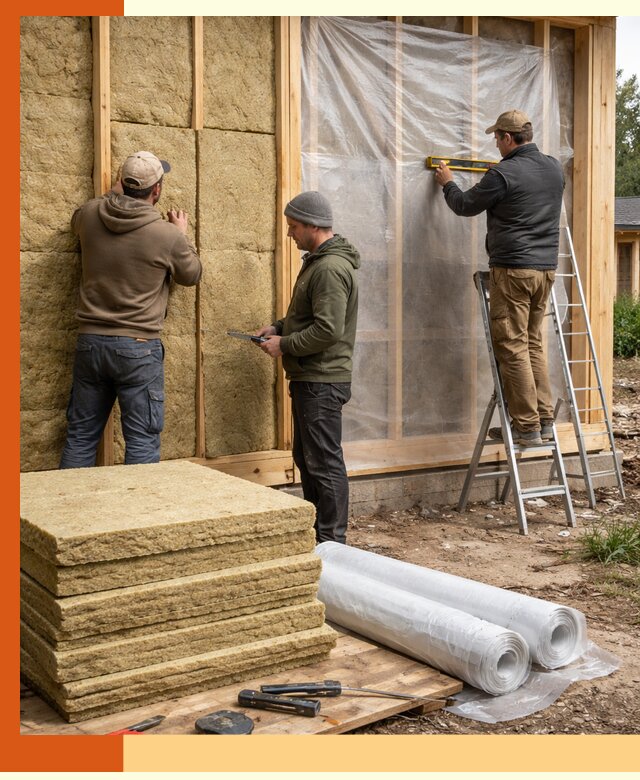 Утепление каркасного дома в Луховицах под ключ с гарантией качества