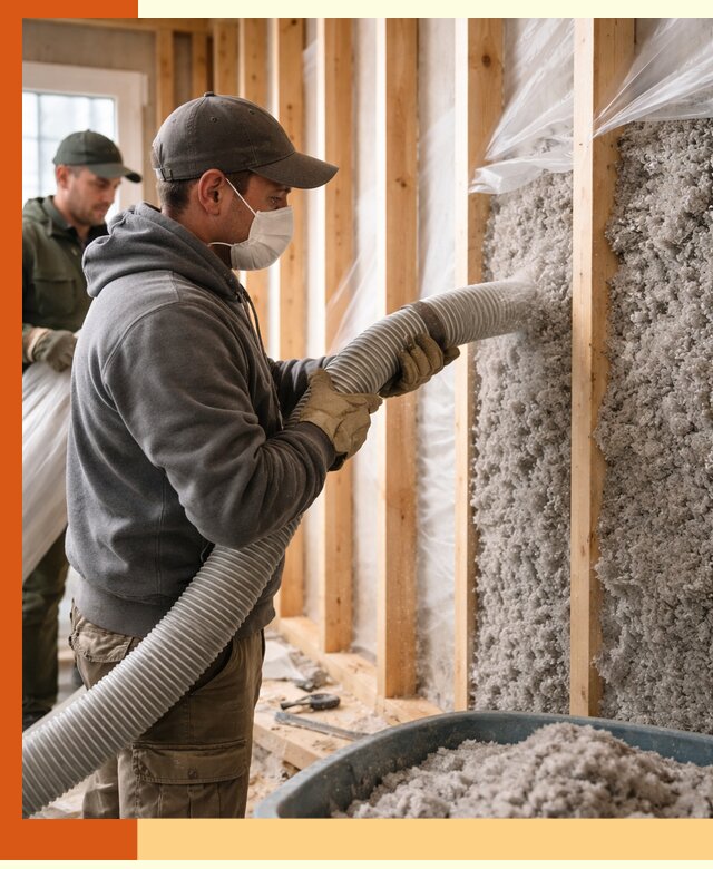 Утепление каркасного дома эковатой в Луховицах — качественно и надолго