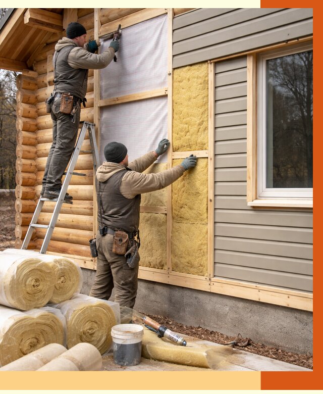 Утепление деревянного дома в Луховицах от 6414 руб./м2 — заказать работы | ТепломастерЛхв