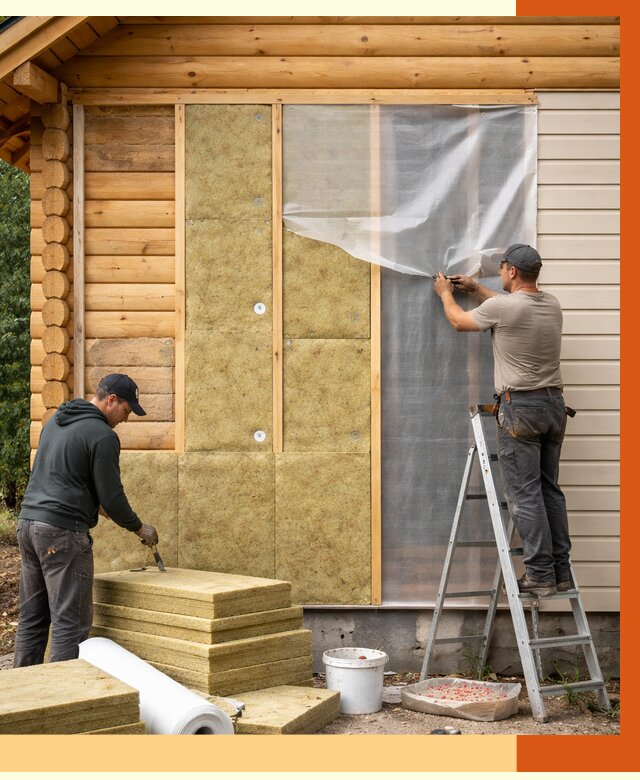 Утепление дома из бруса в Луховицах от 3879 руб./м2 — работы под ключ | ТепломастерЛхв