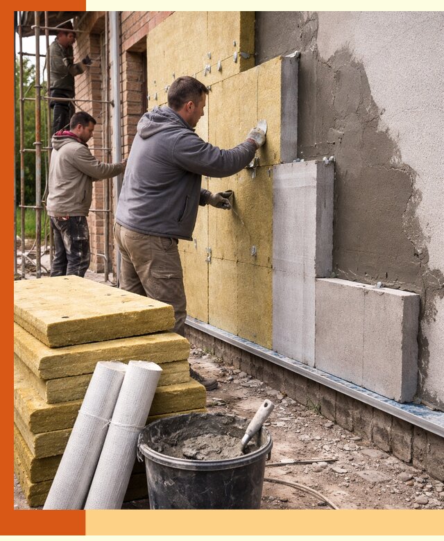 Утепление кирпичного дома под ключ в Луховицах