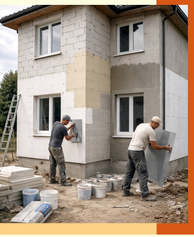 Утепление дома из газобетона в Луховицах от 4345 руб./м² — заказать у ТепломастерЛхв