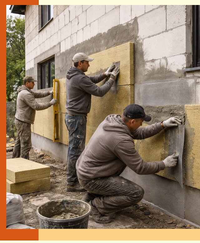 Утепление дома из газобетона в Луховицах качественно и долговечно