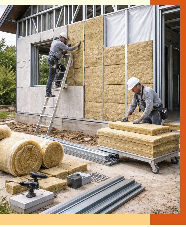 Утепление дома из ЛСТК в Луховицах от 5379 руб./м² — профессионально | ТепломастерЛхв