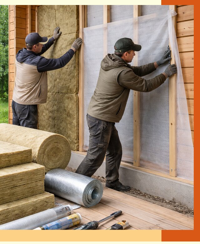 Утепление дома из двойного бруса в Луховицах от 4966 руб./м² — ТепломастерЛхв под ключ