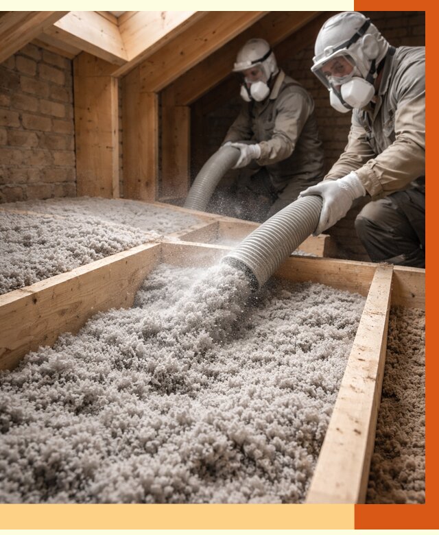 Утепление коттеджа эковатой в Луховицах от 2586 руб./м² — комплексная задувка и монтаж | ТепломастерЛхв