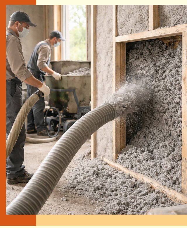 Утепление коттеджа эковатой в Луховицах с гарантией качества