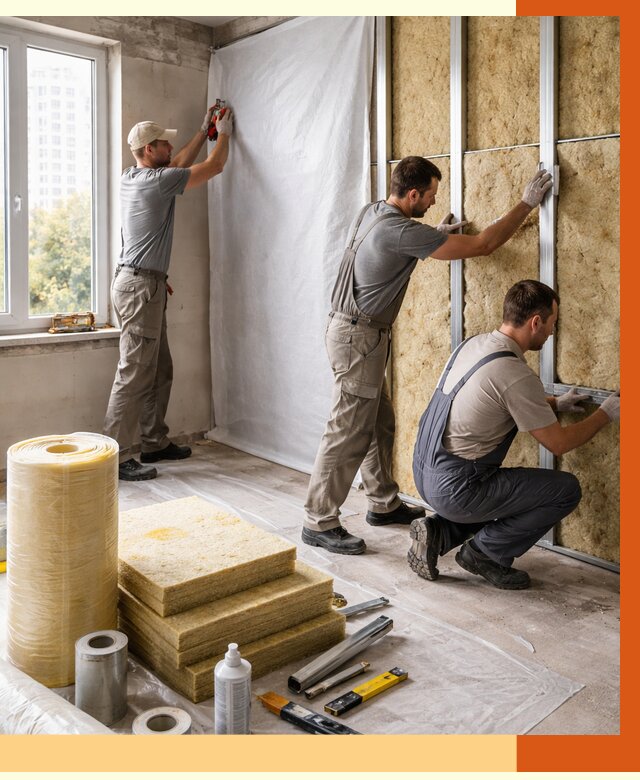 Утепление квартиры в Луховицах от 4655 руб/м2 — утеплить квартиру изнутри и снаружи | ТепломастерЛхв