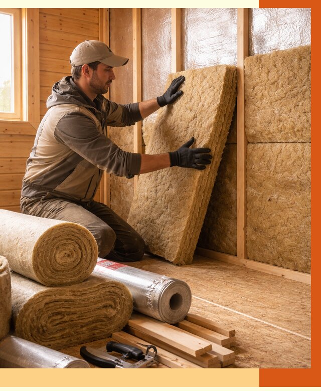 Утепление бани в Луховицах под ключ от 4655 руб./м2 — утеплить потолок, пол и стены | ТепломастерЛхв