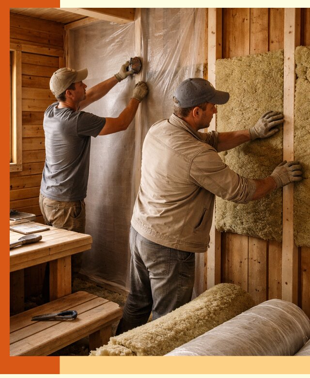 Утепление бани изнутри в Луховицах качественно и недорого