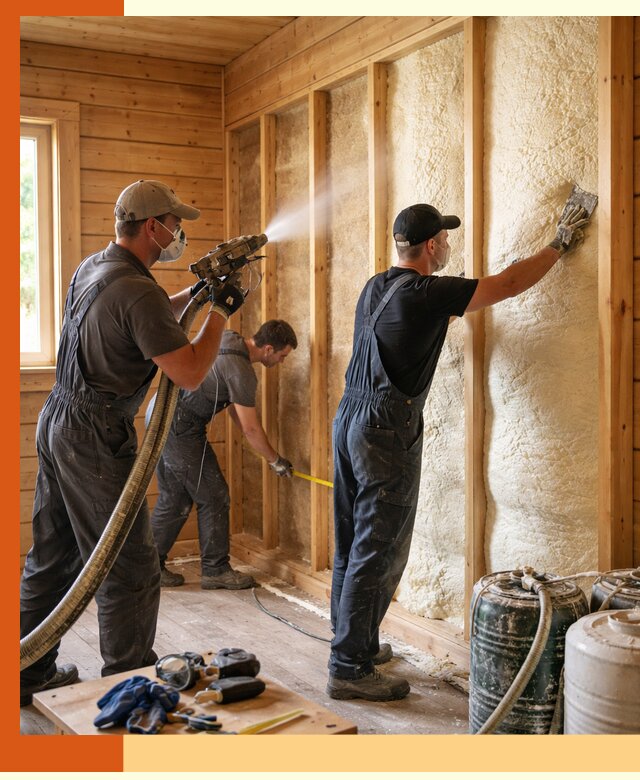 Утепление бани пенополиуретаном (ППУ) в Луховицах