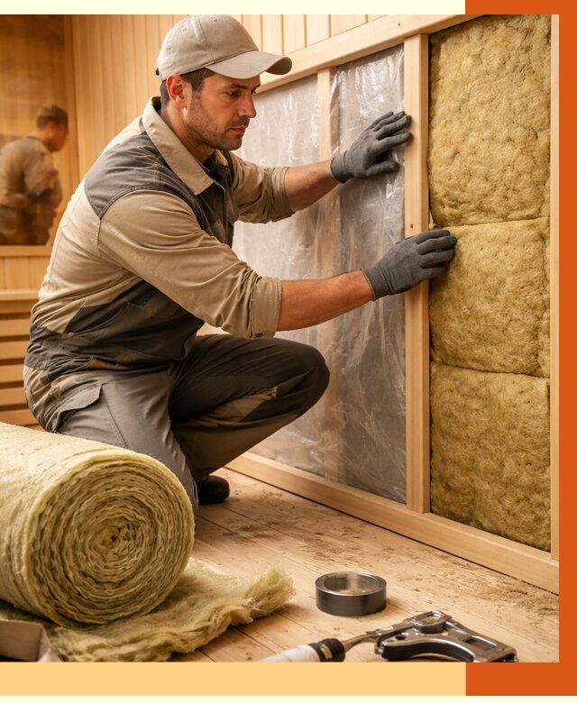 Утепление сауны изнутри в Луховицах от 6724 руб. за м2 | ППУ, под ключ — ТепломастерЛхв