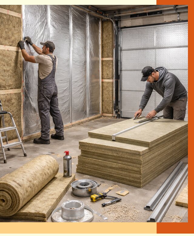 Утепление гаража в Луховицах от 4655 руб/м2 — комплексное утепление ворот и стен | ТепломастерЛхв