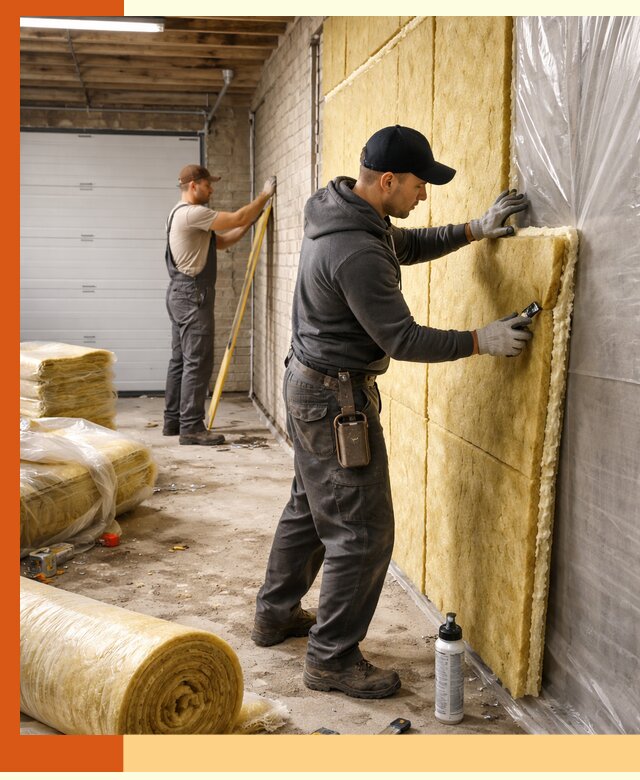 Утепление гаража под ключ в Луховицах — все виды теплоизоляции