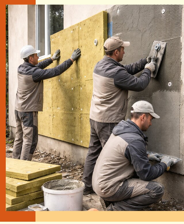 Утепление фасада под штукатурку в Луховицах — энергоэффективная технология