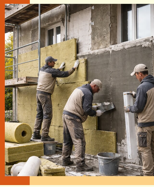 Утепление фасада зданий и домов в Луховицах