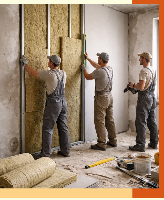 Утепление стен изнутри в Луховицах от 2328 руб/м² под ключ | ТепломастерЛхв