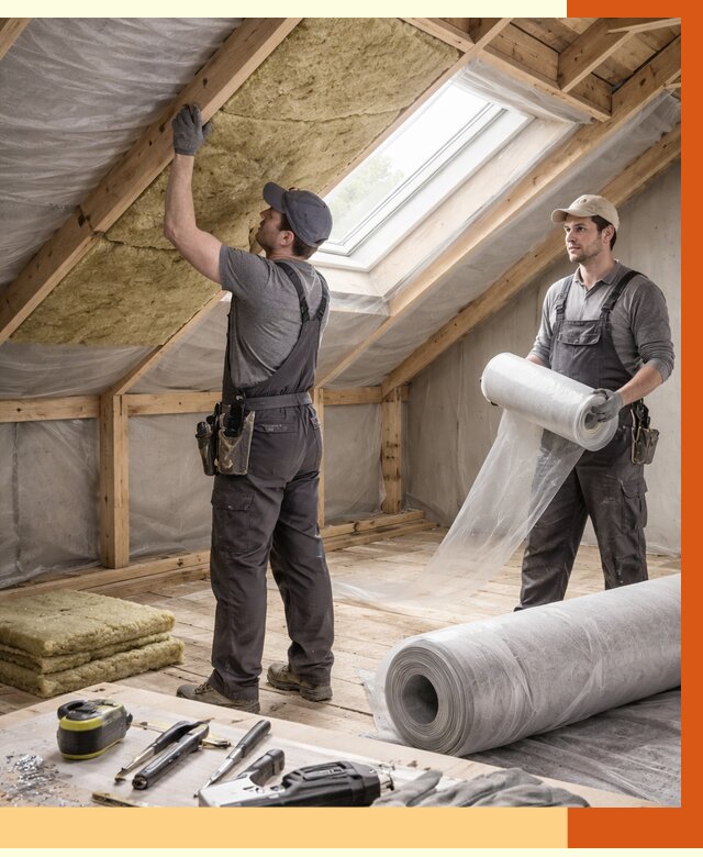 Утепление крыши изнутри мансарды в Луховицах от 4345 руб./м² | ТепломастерЛхв