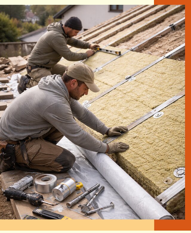 Утепление крыши снаружи в Луховицах под ключ от 1241 руб./м2 | ТепломастерЛхв