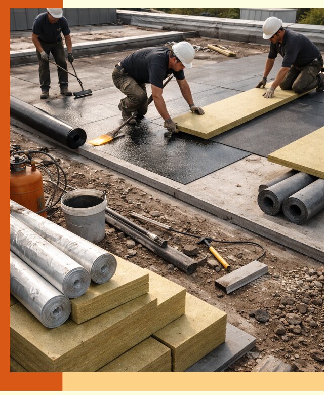 Утепление плоской крыши в Луховицах — надежная теплоизоляция и герметизация