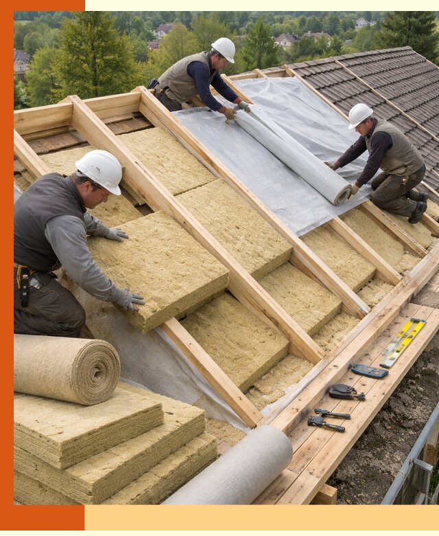 Утепление скатной крыши в Луховицах качественно и надёжно