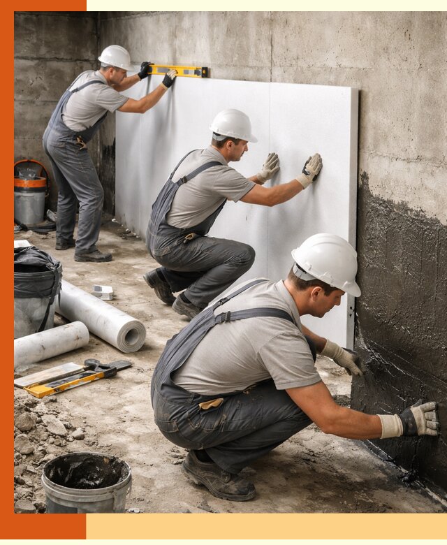 Утепление фундамента изнутри профессионально в Луховицах