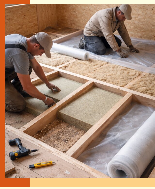 Профессиональное утепление деревянного пола в Луховицах