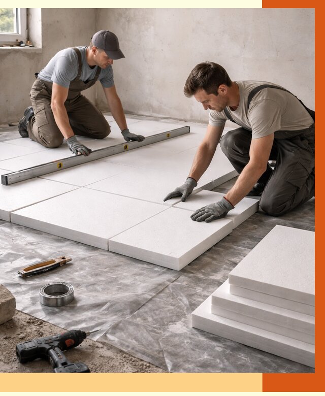 Утепление бетонного пола в Луховицах от 2586 руб/м2 — монтаж и цена | ТепломастерЛхв