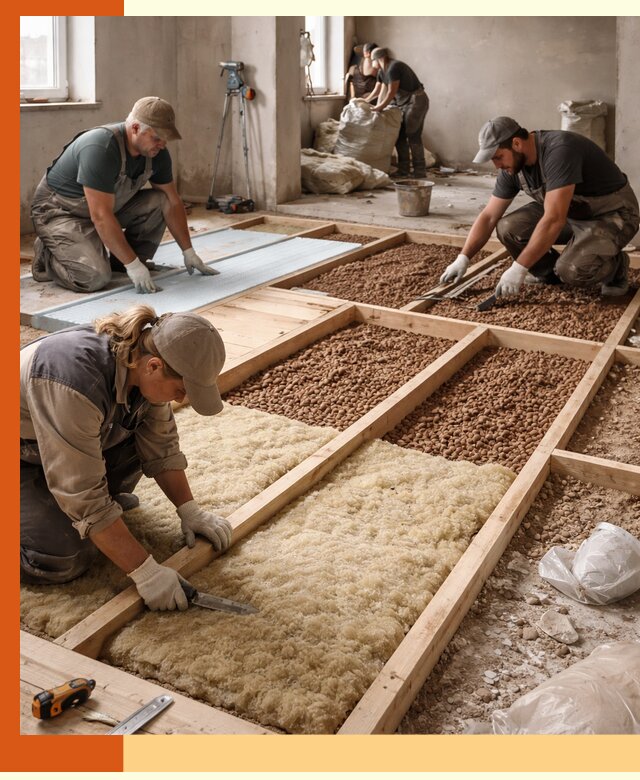 Утепление перекрытий жилых и промышленных зданий в Луховицах