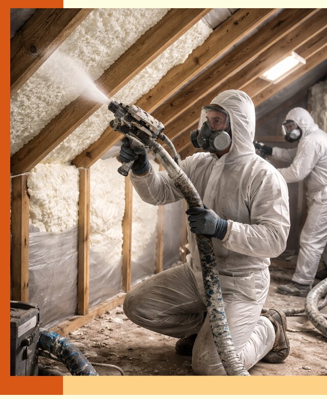 Утепление чердака пенополиуретаном (ППУ) в Луховицах