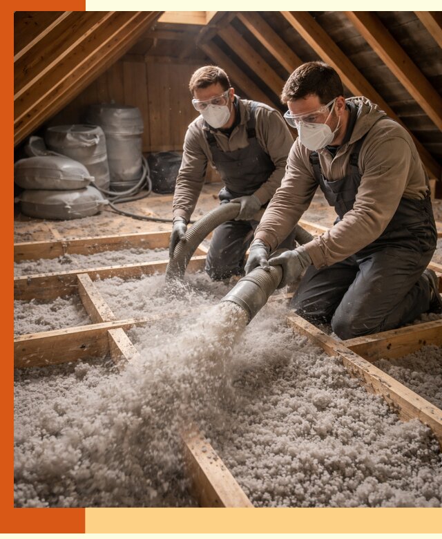 Утепление чердака эковатой в Луховицах — быстро и надёжно