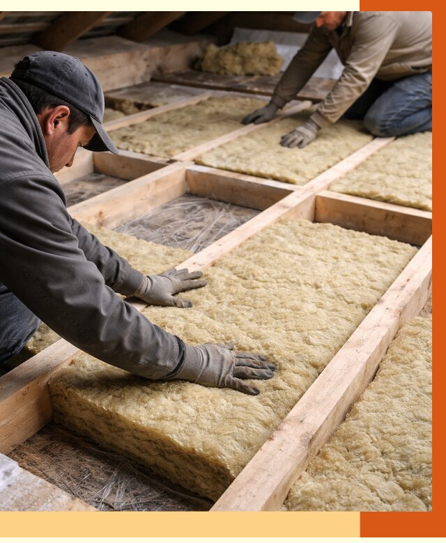 Утепление чердака минватой в Луховицах от 3621 руб/м2 под ключ | ТепломастерЛхв