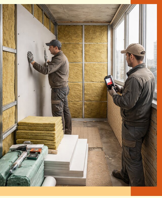 Утепление балкона в Луховицах от 4655 руб. под ключ | ТепломастерЛхв