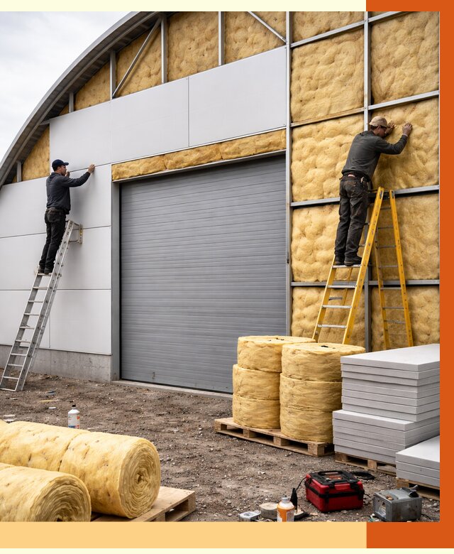 Утепление ангара пенополиуретаном в Луховицах от 7448 руб./м² — комплекс от ТепломастерЛхв