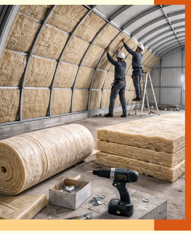 Утепление арочного ангара в Луховицах от 3310 руб./м2 под ключ | ТепломастерЛхв