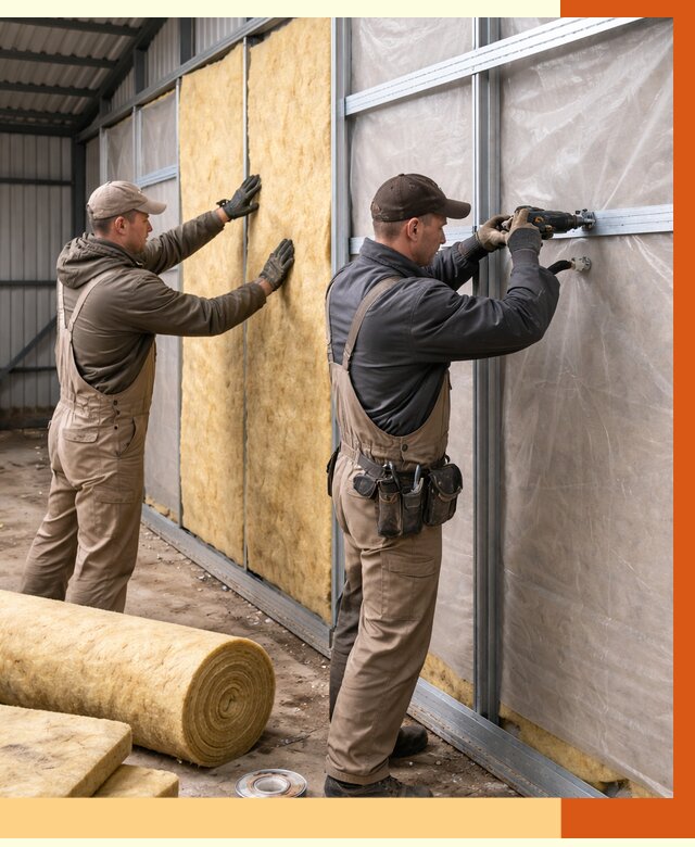 Утепление металлического ангара в Луховицах от 4914 руб/м2 — услуги под ключ | ТепломастерЛхв