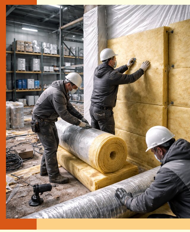 Утепление склада химсырья в Луховицах: безопасная и эффективная изоляция