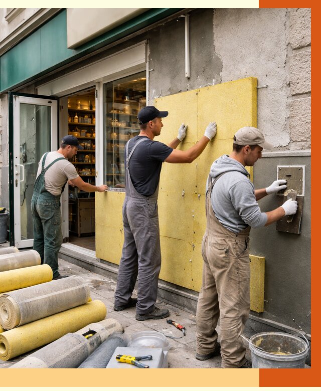 Утепление магазина в Луховицах от 4655 руб/м2 — цена, стены и снаружи | ТепломастерЛхв