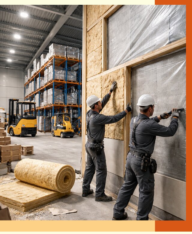 Утепление склада с техникой в Луховицах от 4345 руб./м2 — комплексно под ключ | ТепломастерЛхв