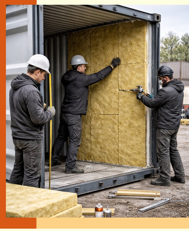 Утепление морского контейнера в Луховицах: надежная теплоизоляция и защита