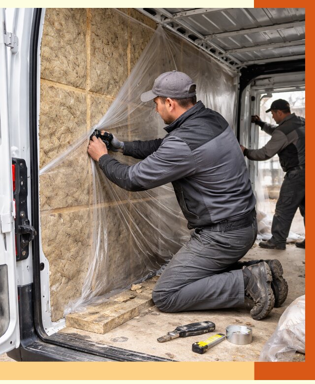 Утепление фургона в Луховицах от 17069 руб/м2 — утепление фургона ППУ и кузова | ТепломастерЛхв