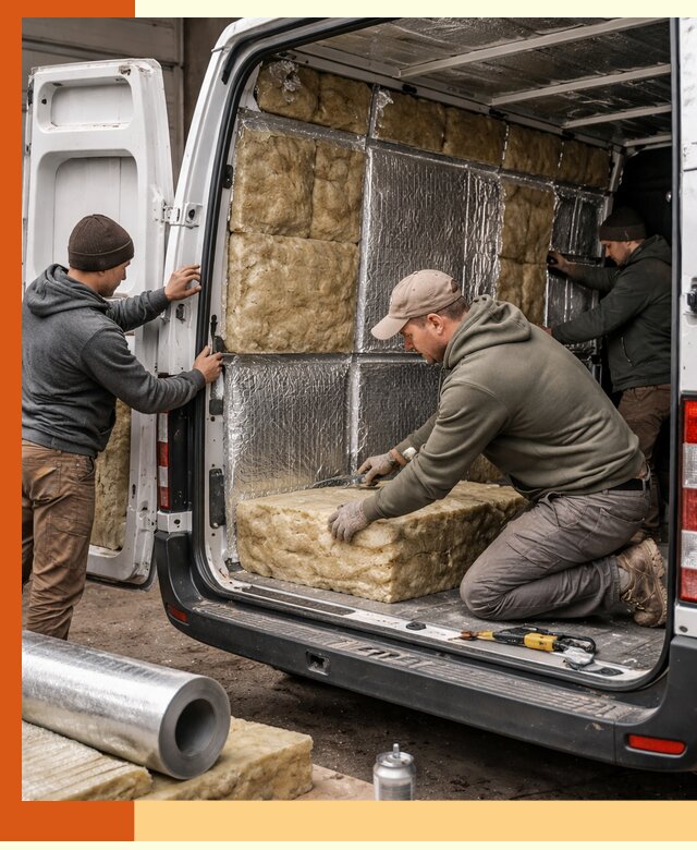 Утепление фургона в Луховицах: профессиональная теплоизоляция и шумоизоляция