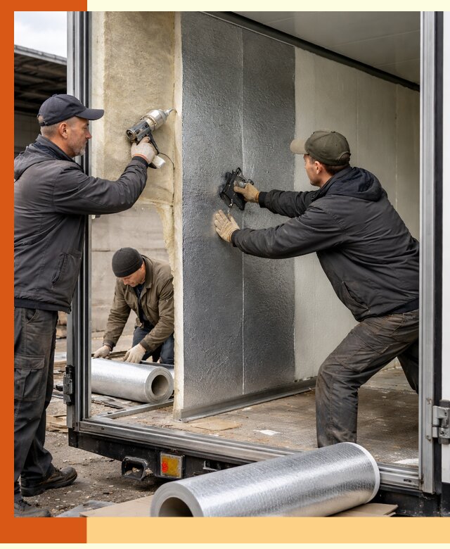 Утепление холодильного кузова в Луховицах — монтаж и теплоизоляция