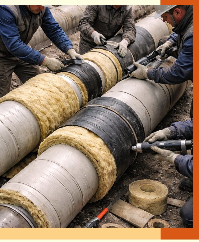 Утепление трубопровода в Луховицах под ключ от 1914 руб. — надежно и выгодно | ТепломастерЛхв