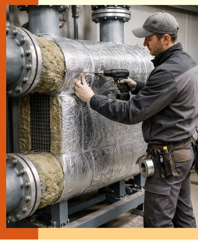 Утепление теплообменника в Луховицах — профессиональная теплоизоляция оборудования