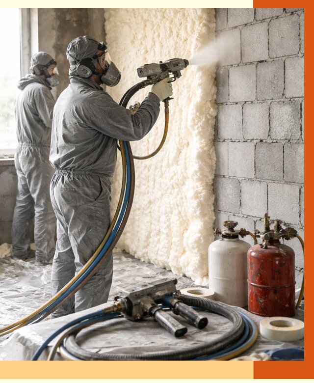 Утепление блочной стены ППУ в Луховицах от 4397 руб./м² — ТепломастерЛхв