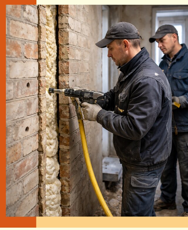 Межстеновое утепление пенополиуретаном в Луховицах