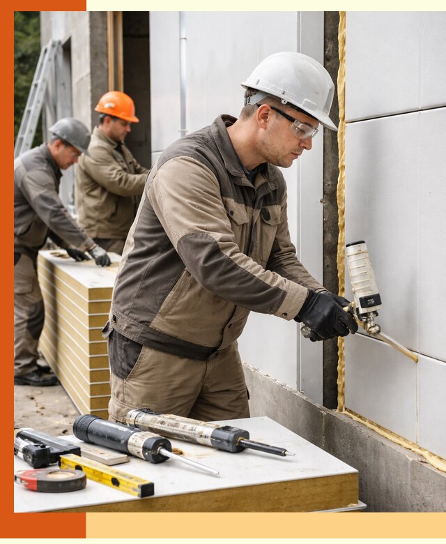 Утепление сэндвич-панелей пенополиуретаном в Луховицах