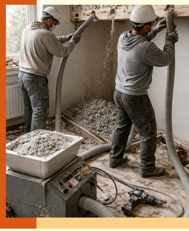 Заполнение пустот перекрытий пеной и наполнителями в Луховицах